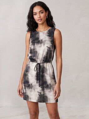 Forever 21  black and cream tie-dye dress